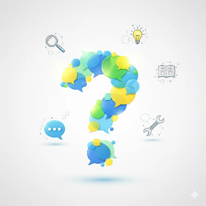 Illustrazione per domande frequenti sulla creazione di siti web